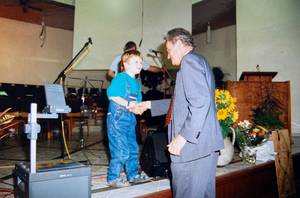 Foto: Rudi Diezel bei seiner Verabschiedung von Bonn im Jahr 1997 © privat
