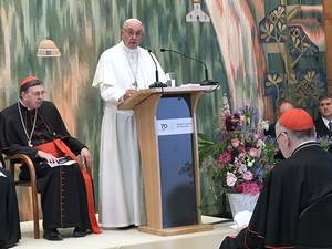 Photo: Pope Francis addresses the WCCâs 70th anniversary central committee in Geneva Â© Thomas Schirrmacher