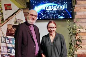 Photo: WEA Secretary General Bishop Dr. Thomas Schirrmacher with climate scientist and WEA Climate Ambassador Dr. Katharine Hayhoe Â© WEA/Esther Habermann