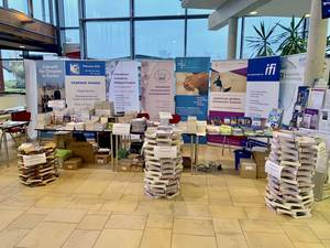 Foto: Der gemeinsame Stand der Evangelischen Allianzen und von Werken rund um das Thema Religionsfreiheit Â© WEA/Esther Haberland
