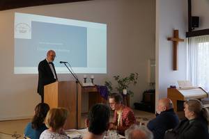Photo: Thomas Schirrmacher during his presentation Â© BQ/Warnecke