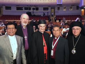 Photo: Abu Dhabi 2019, Prince Guneratnam in the midst of global church leaders © private