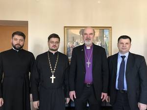 Photo (from right to left): Dr. Vitaly Vlasenko, Thomas Schirrmacher, Hierimonk Father Stefan (Igumnov), Secretary for Inner-Christian Relations of the ROK © BQ/Thomas Schirrmacher