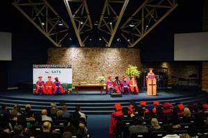 Photo: The auditorium during his commencement speech of Thomas Schirrmacher in South Africa © Esther Schirrmacher