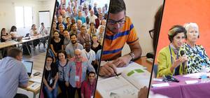 Bildcollage von der Mittelost-Konferenz des Institute of Middle Eastern Studies im Juni 2017 Â© Middle East Consultation