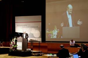 Photo: Thomas Schirrmacher before the WÃ¼rttemberg Synod in Heilbronn Â© BQ/Warnecke